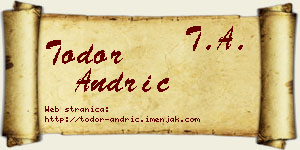 Todor Andrić vizit kartica